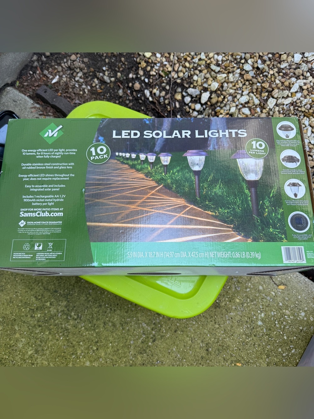 LED Solar Path Lights - 10 Pack (Brown)